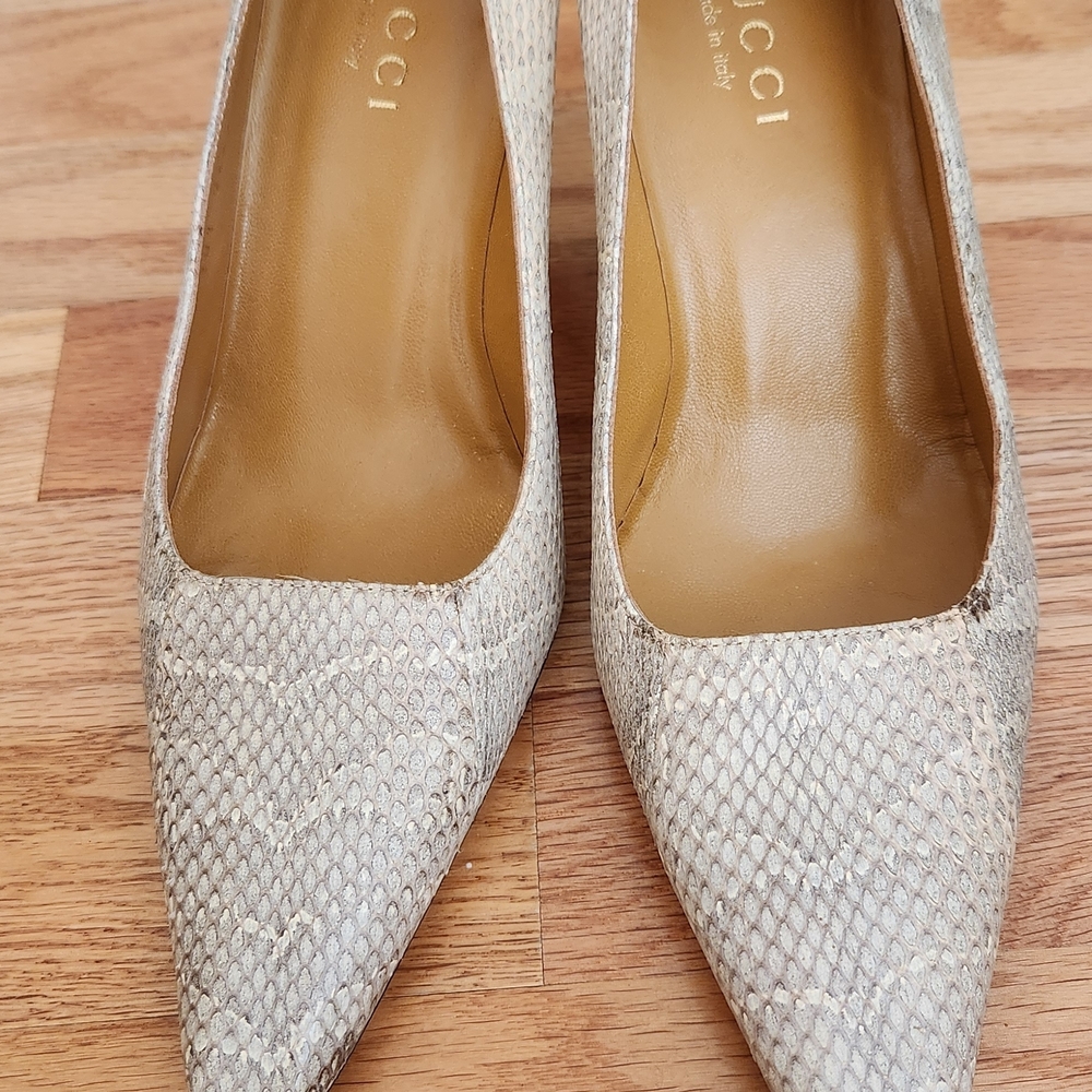 Gucci Beige Women's Heels Pumps 8B - Picture 6 of 13